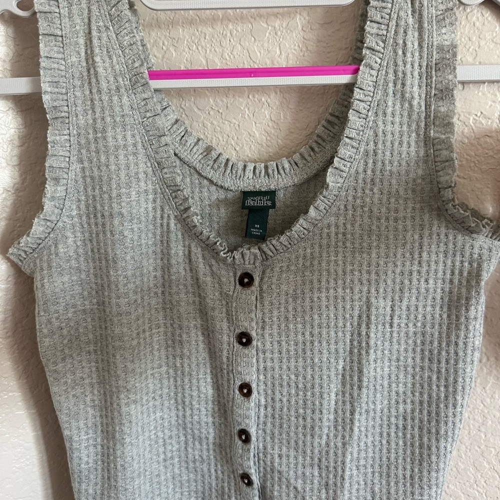 Gray Ruffle Tank Top Wild Fable XS
